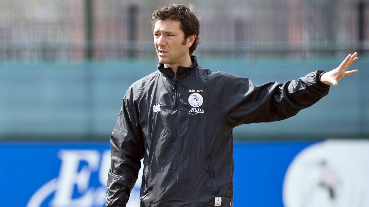 Peter van den Berg toen hij nog trainer was van Sparta