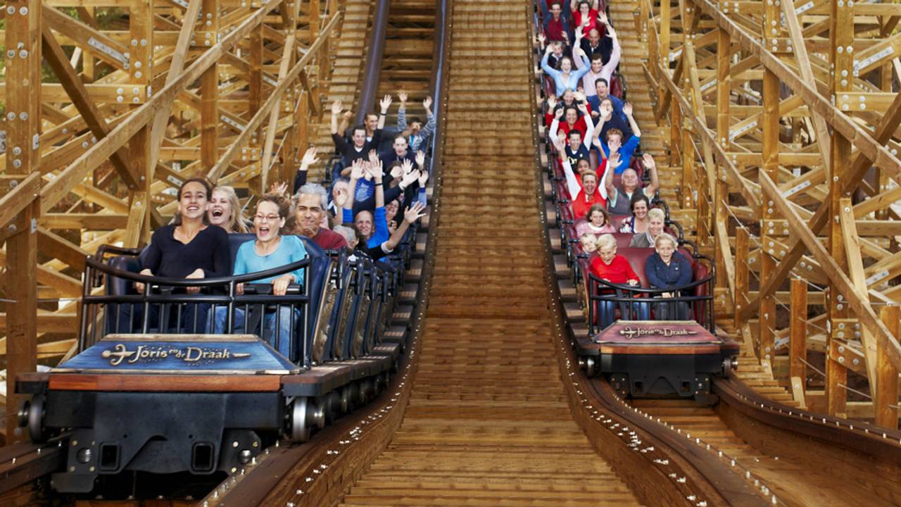 Joris en de Draak scoorde hoog bij de houten achtbanen (foto: Efteling).