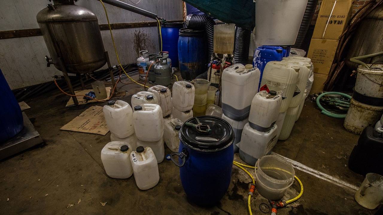 In het pand stonden een productievat en chemicaliën. (archieffoto: Stefan Vlemmix / Gwingo)