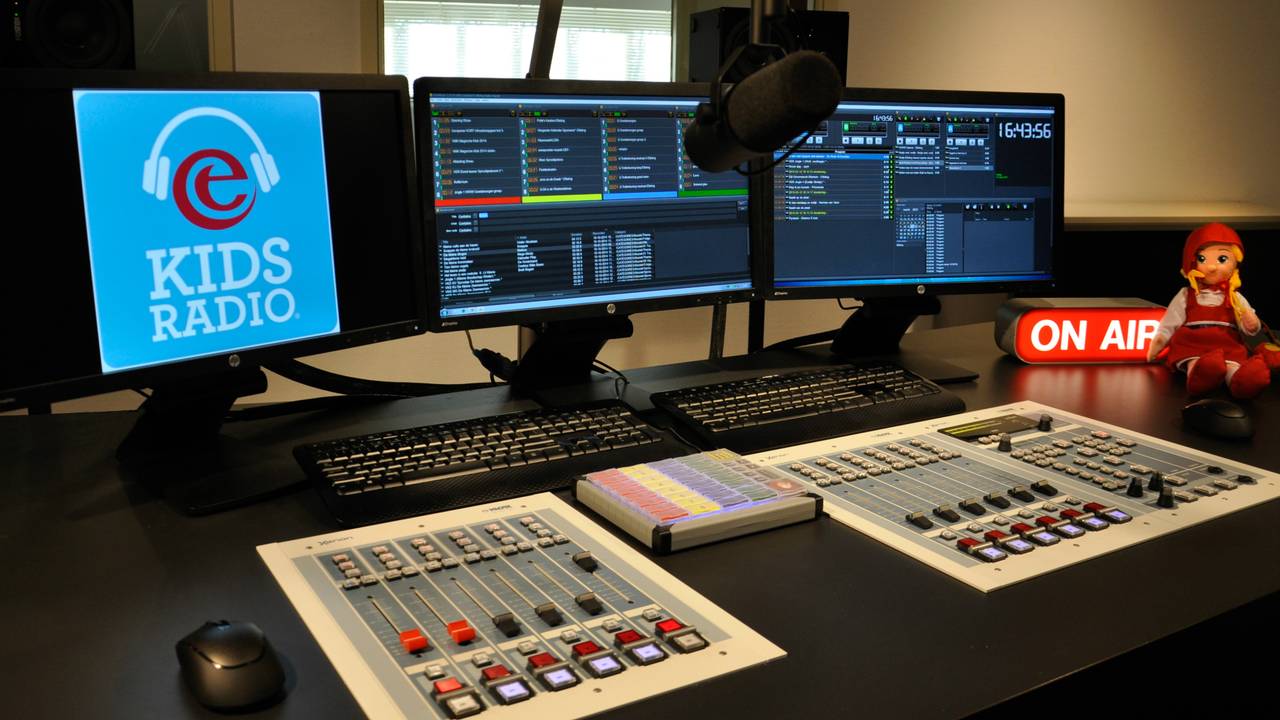 De studio van Efteling Kids Radio. (Foto: Efteling)
