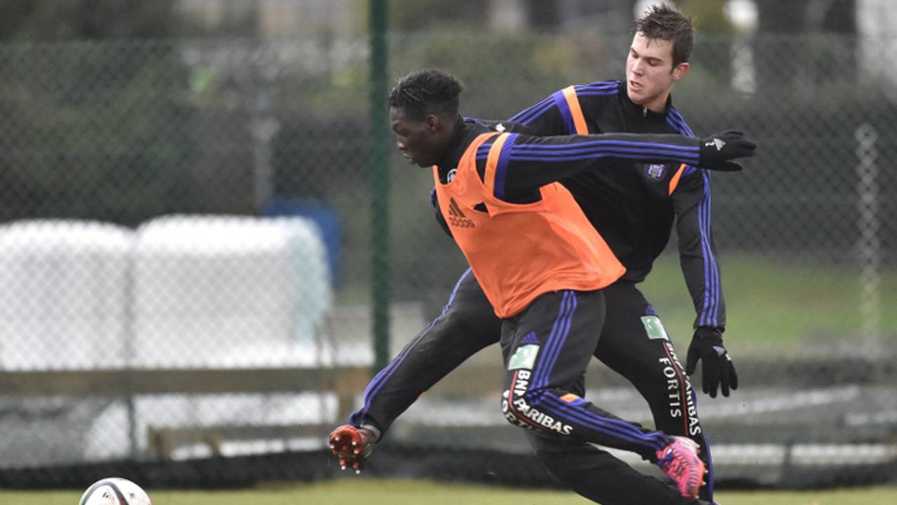 Kristiaan Hagen (rechts) tijdens training van Anderlecht (foto: VI Images)