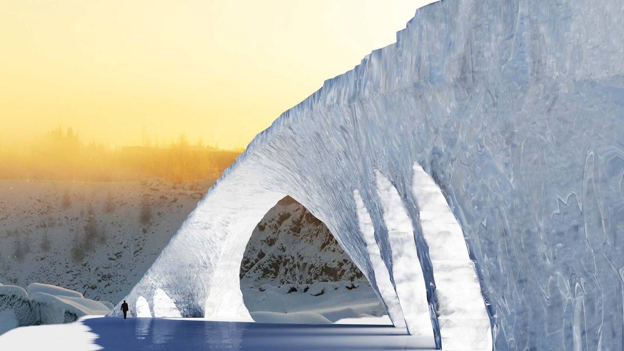 Zo moet Da-Vinci's-Bridge-in-Ice er uit komen te zien (foto: TU/e)