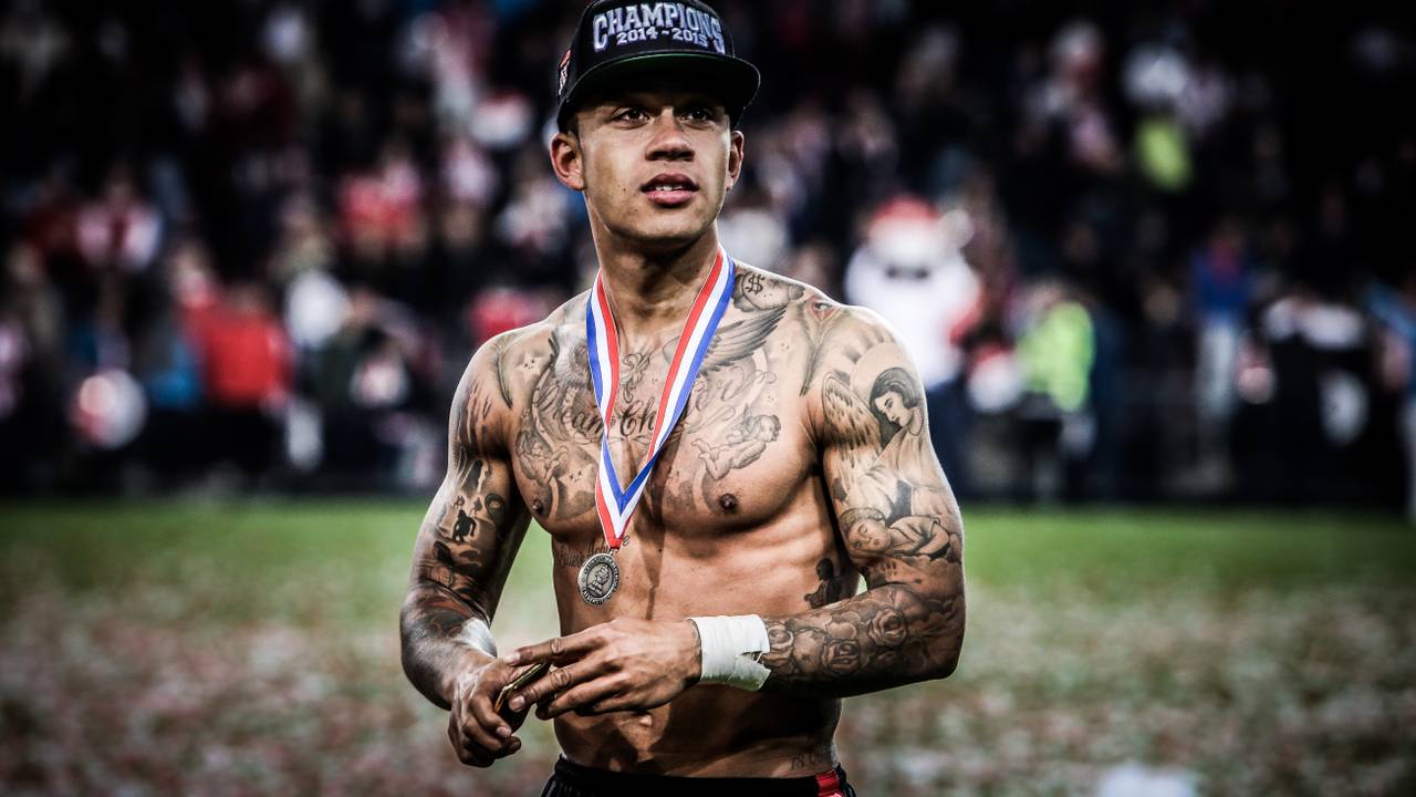 'Ik ben gebleven voor de landstitel', vertelt Memphis Depay. (Foto: Martijn de Bie)