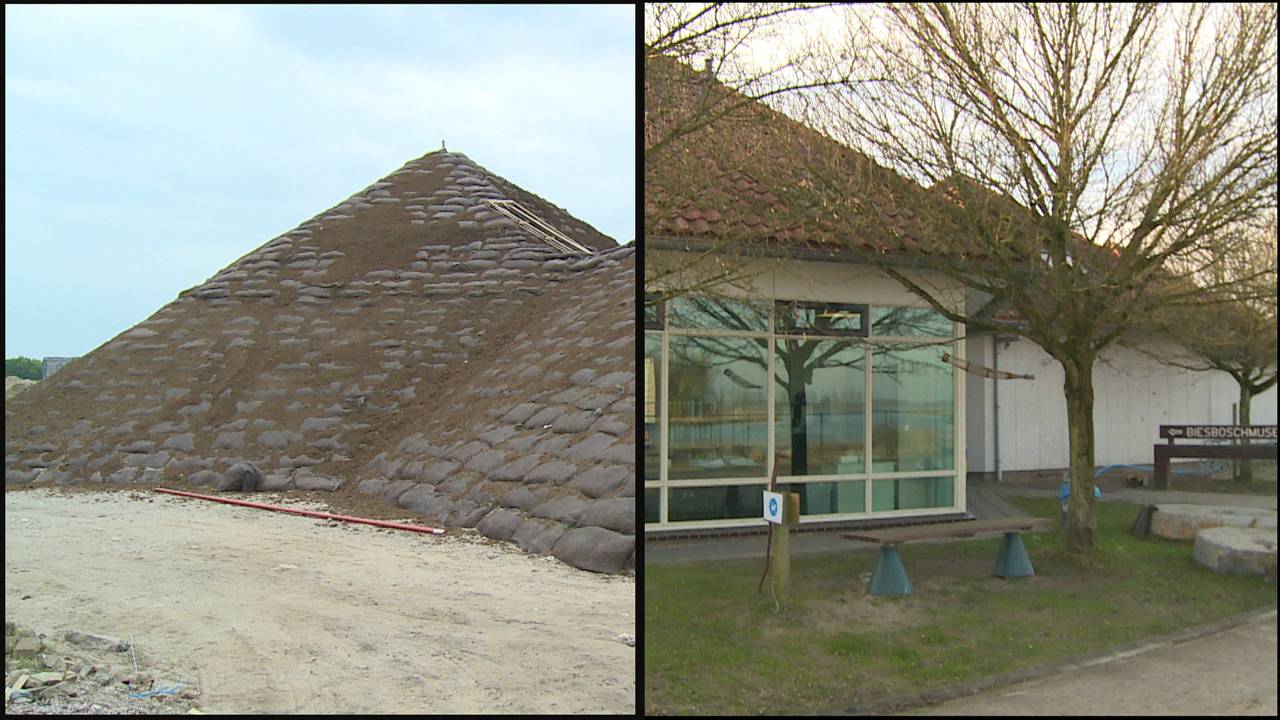 Kelders van het nieuwe Biesboschmuseum in Werkendam ondergelopen, collectie blijft gespaard