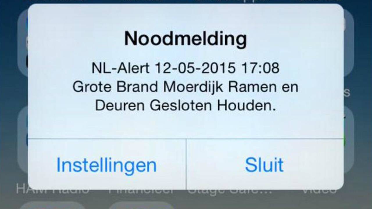 NL-Alert van brand bij Remondis Argentia in Moerdijk