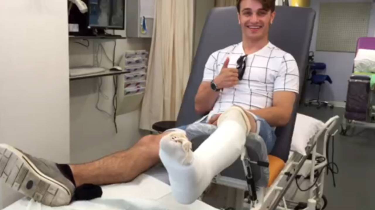 Ralf in het gips