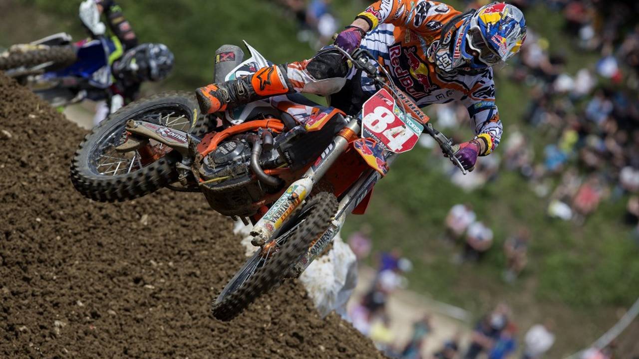 Jeffrey Herlings was opperbest in Hawkstone Park (foto: Motocrossplanet.nl)