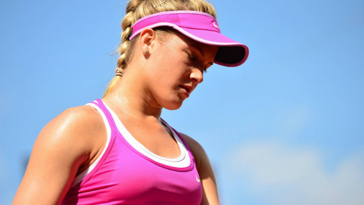Eugenie Bouchard is dinsdag uitgeschakeld in Rosmalen (foto: VI Images)
