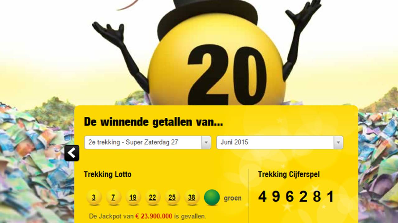 Een bejaarde man heeft de jackpot van 23,9 miljoen euro gewonnen