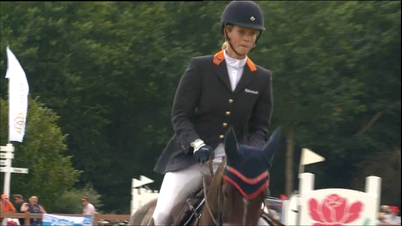 Renske Kroeze verspeelde met landelijke ruiterploeg EK-medaille.