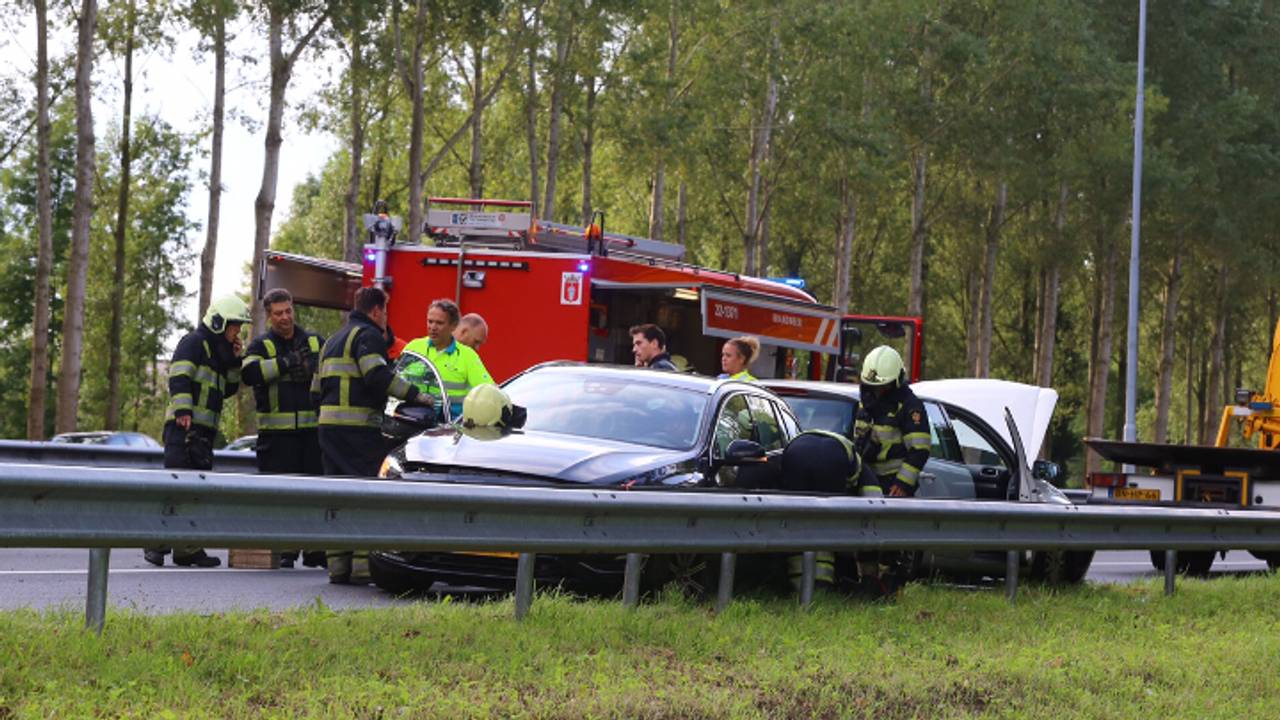 Aanrijding op de A2 (foto: Sander van Gils / SQ Vision)