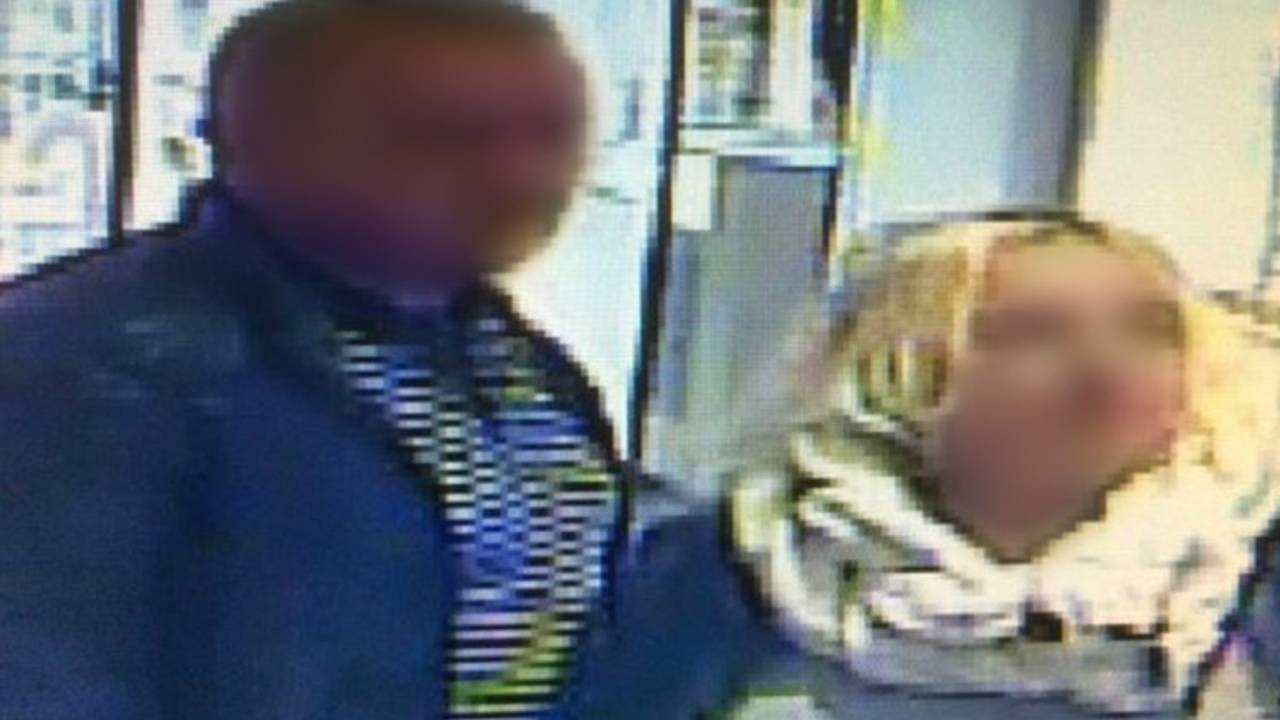 Een geblurde versie van het beeld van de bewakingscamera.