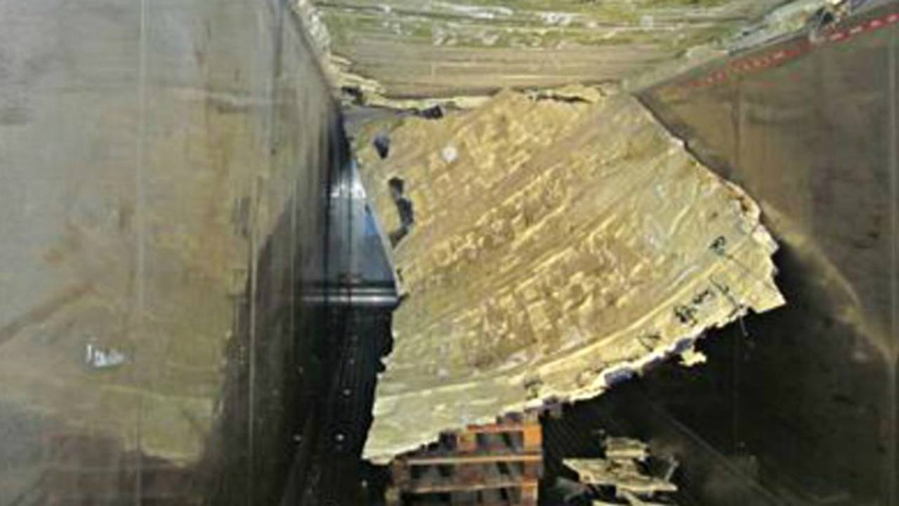 De container die destijds in Rucphen in beslag werd genomen. (Foto: Openbaar Ministerie)