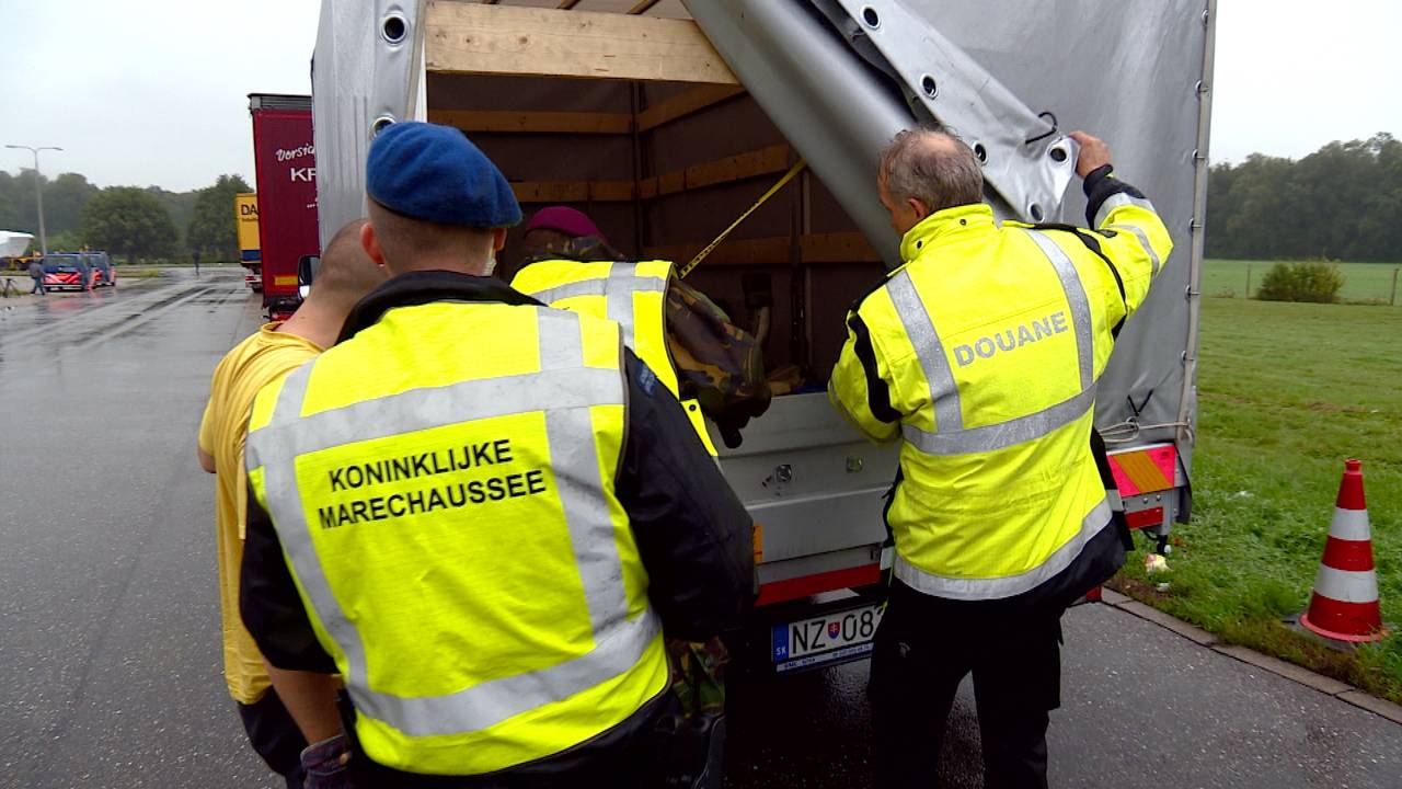 Controle aan de Brabantse grens. (Archieffoto)