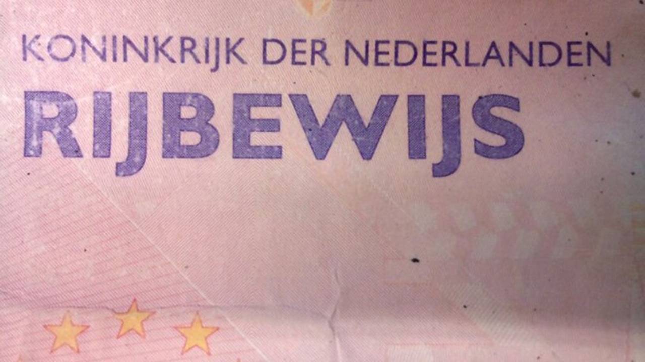 Het document dat de betrapte bestuurder niet kon laten zien. Archieffoto