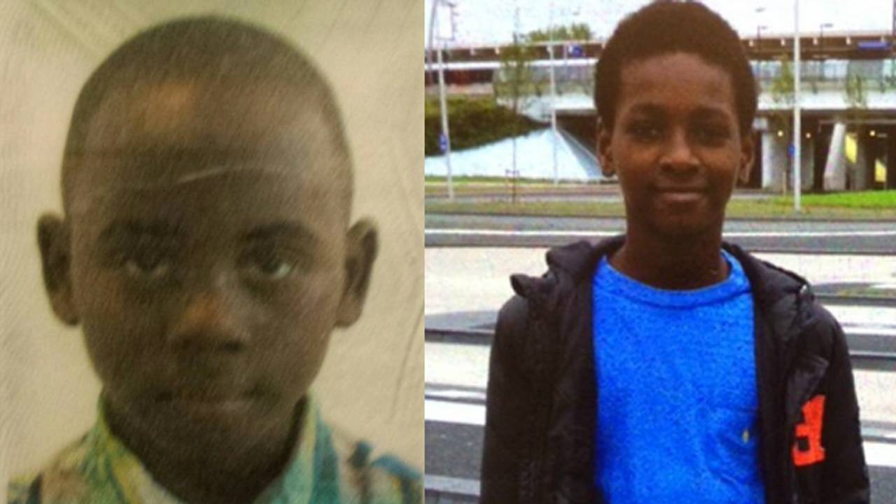 De vermiste kinderen Osseini (L) en Robert Sangare