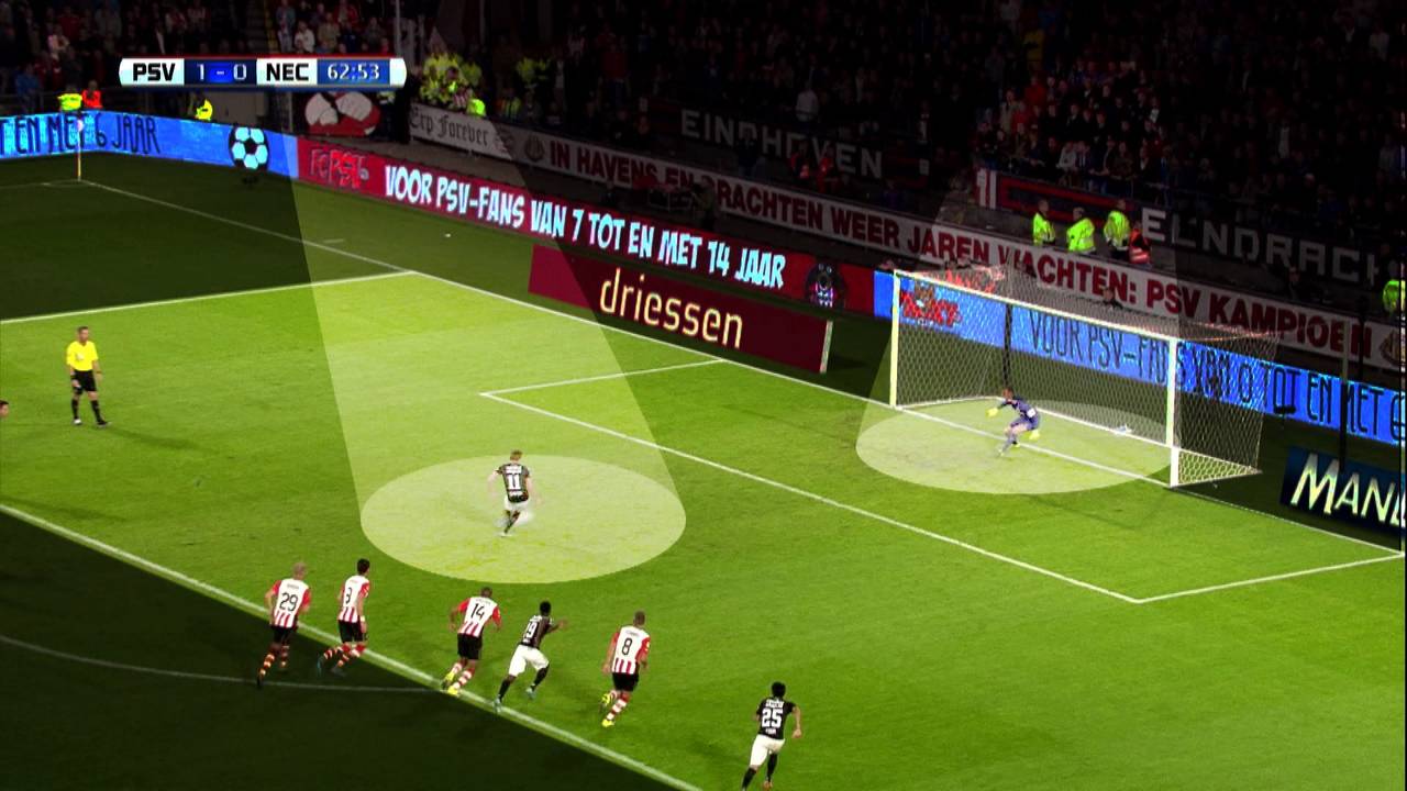 Licht uit, spot aan bij penalty's?