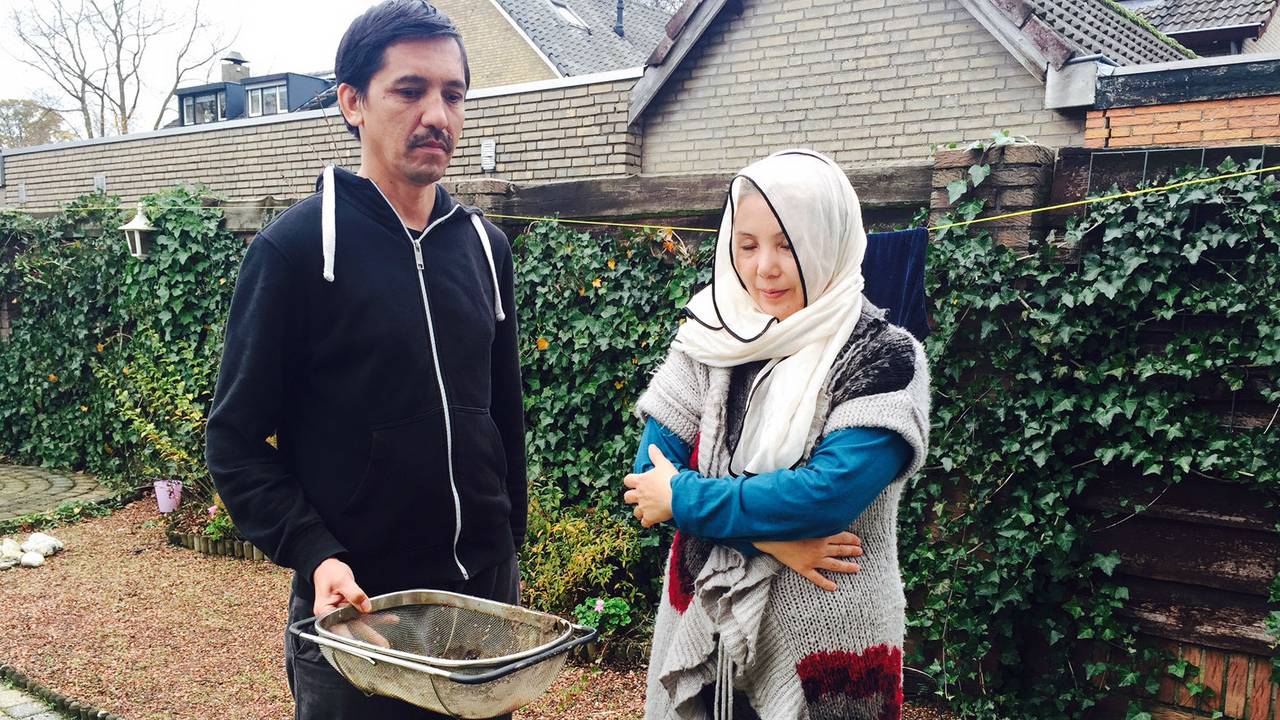 Het Afghaanse echtpaar (foto: Tonnie Vossen)