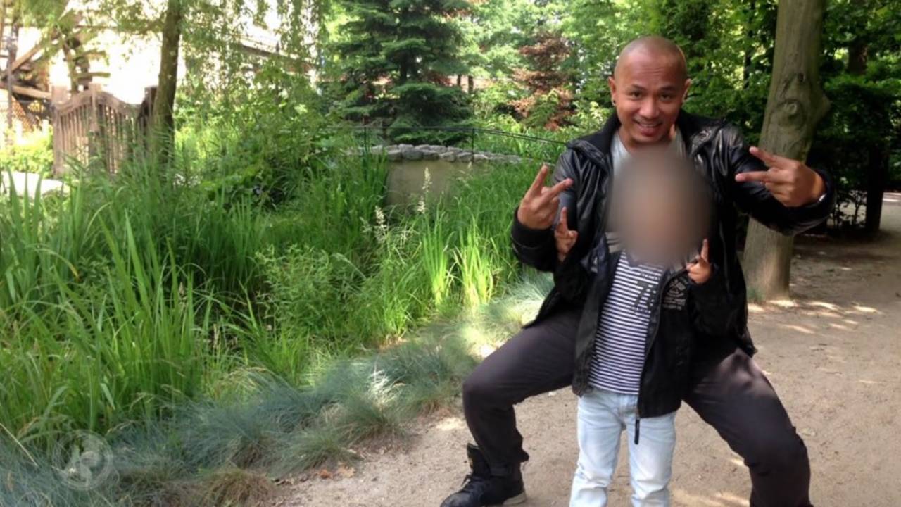 Edwin Wangsakrama en zijn zoontje Jeremy