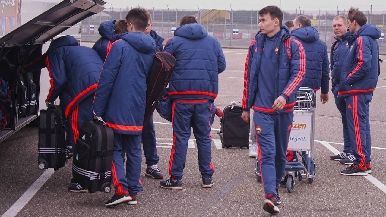 CSKA Moskou is al in Eindhoven. (Foto: Patric de Brouwer/SQ Vision)