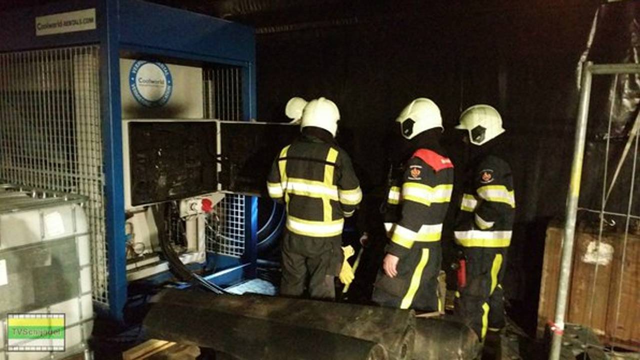 Kortsluiting in koelinstallatie ijsbaan Schijndel, ijs smelt langzaam (Foto: TV Schijndel)