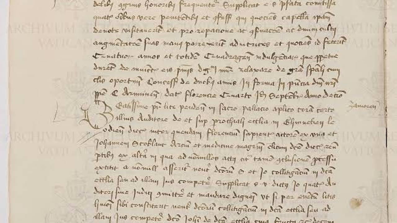 Een van de documenten (Foto: Stichting het Begijnhof)