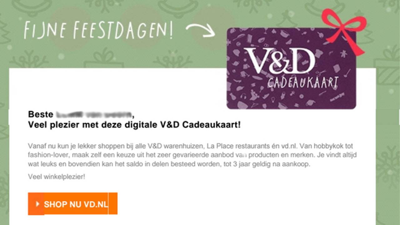 Toepassen Afrikaanse Bijdrage Cadeaukaarten V&D in één klap waardeloos door dreigend faillissement: 'Wat  een boevenstreek' - Omroep Brabant