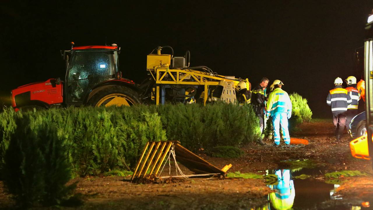 Man kwam om het leven bij bedrijfsongeval op Hamelendijk in Reusel. (Foto: SQ Vision)