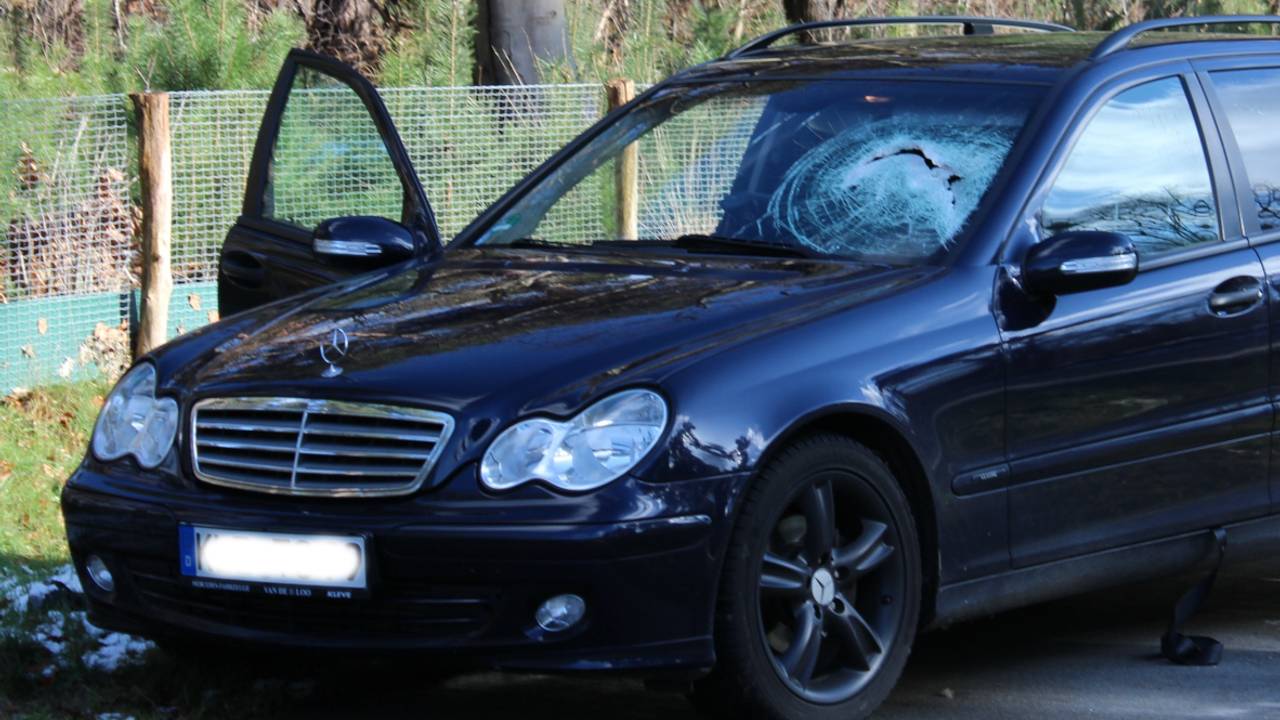 Er knalde iets onbekends op de voorruit (foto: AS Media)