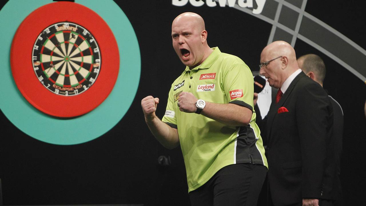 Van Gerwin naar de laatste acht. (Foto: Lawrence Lustig/PDC)