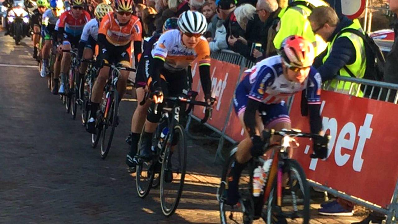 Marianne Vos in de Drentse Acht van Westerveld (foto: Ronde van Drenthe/Twitter)