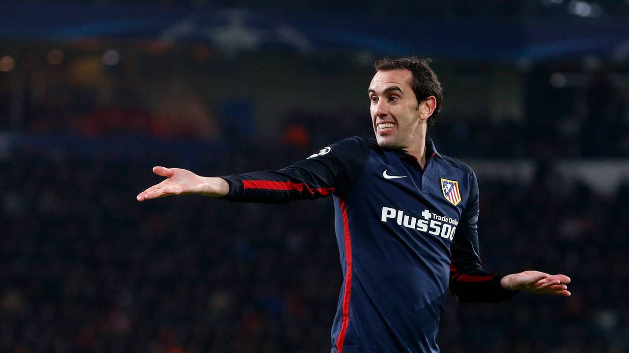 Atlético Madrid-verdediger Diego Godín (foto: VI Images).