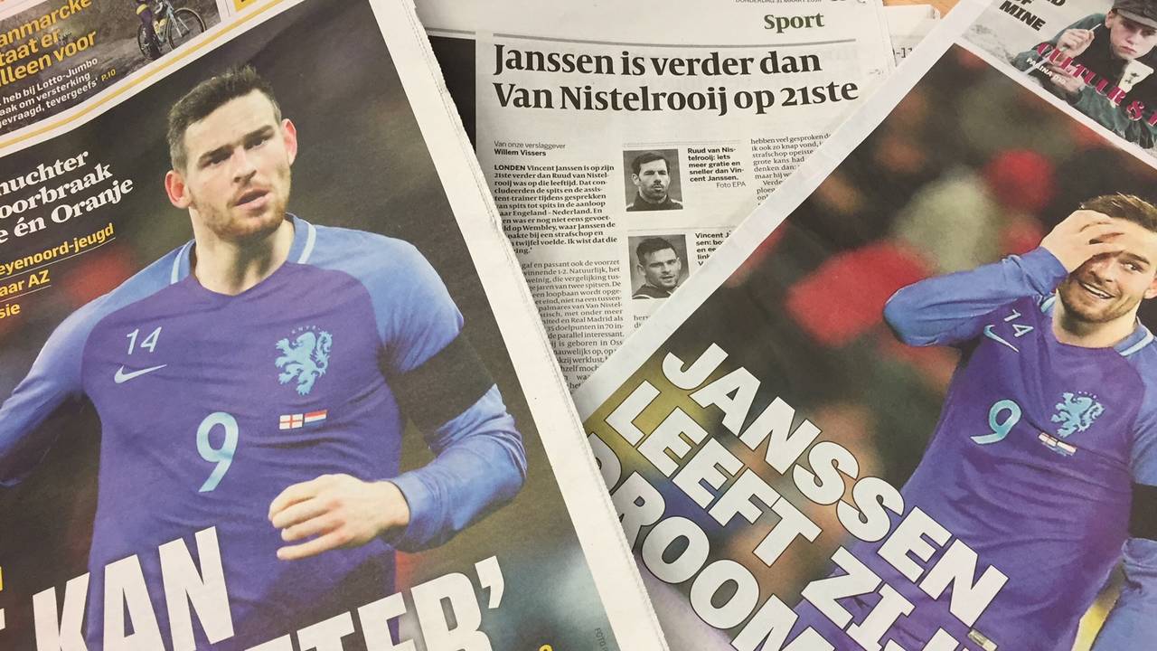 Vincent Janssen domineert nog steeds de sportkranten