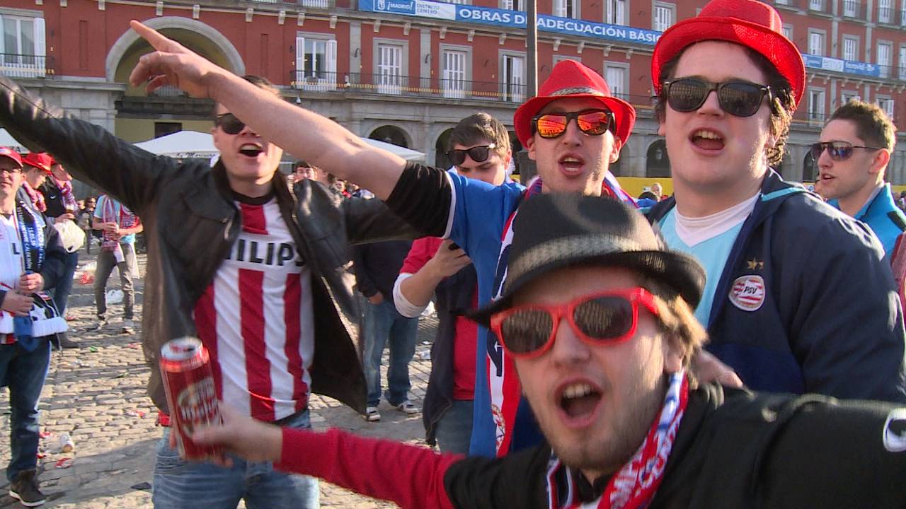 PSV-fans in Madrid