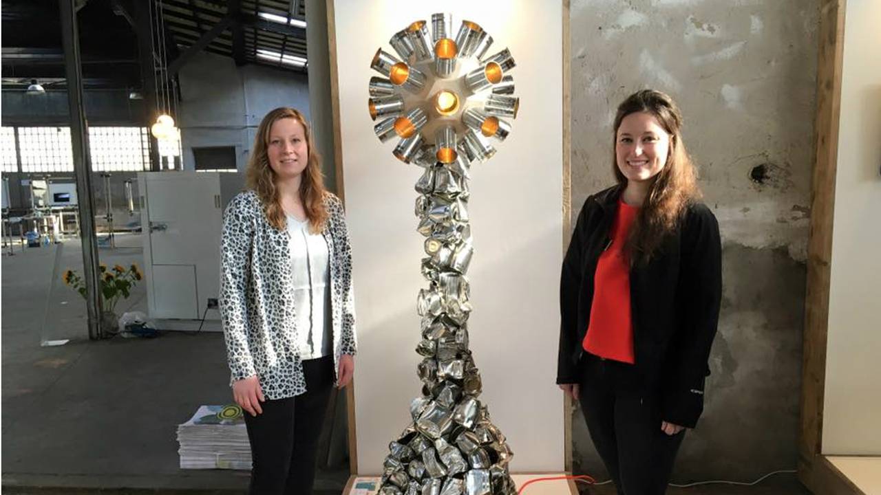 De lamp staat voor 1800 te koop (foto: Facebook)