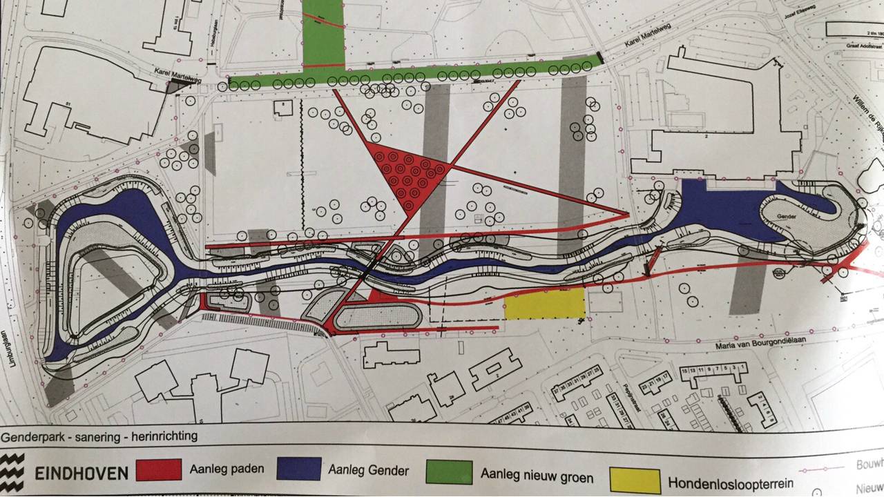 Het plan voor het Genderpark (Bron: Gemeente Eindhoven)