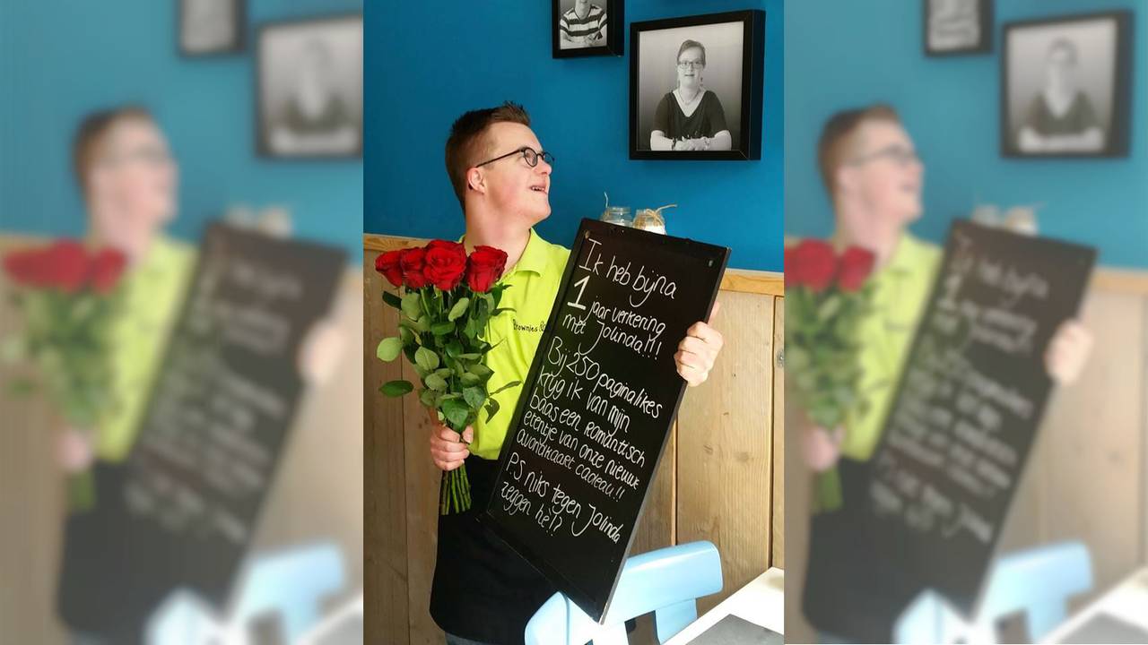 Heel veel likes voor Björn (foto: Brownies& Downies Asten)