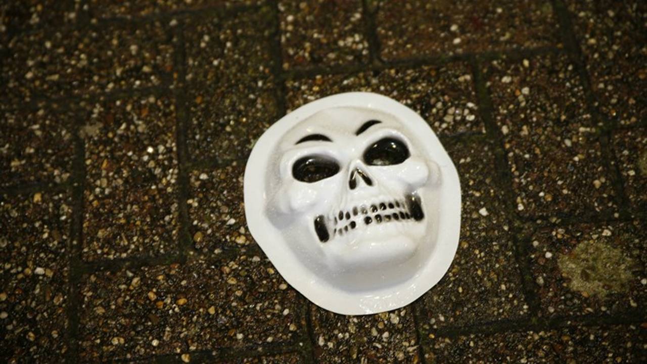 Het masker dat is gebruikt tijdens de overval