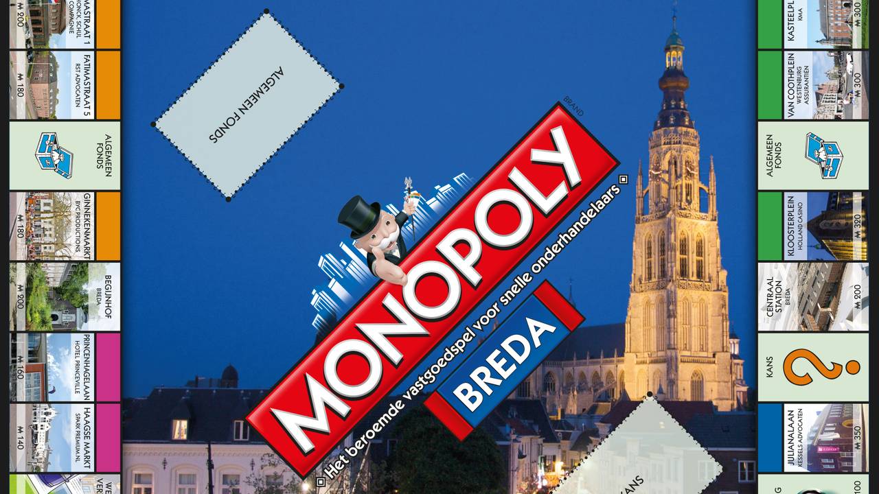 Wegens geprolongeerd: Breda krijgt editie gezelschapsspel Monopoly Omroep Brabant