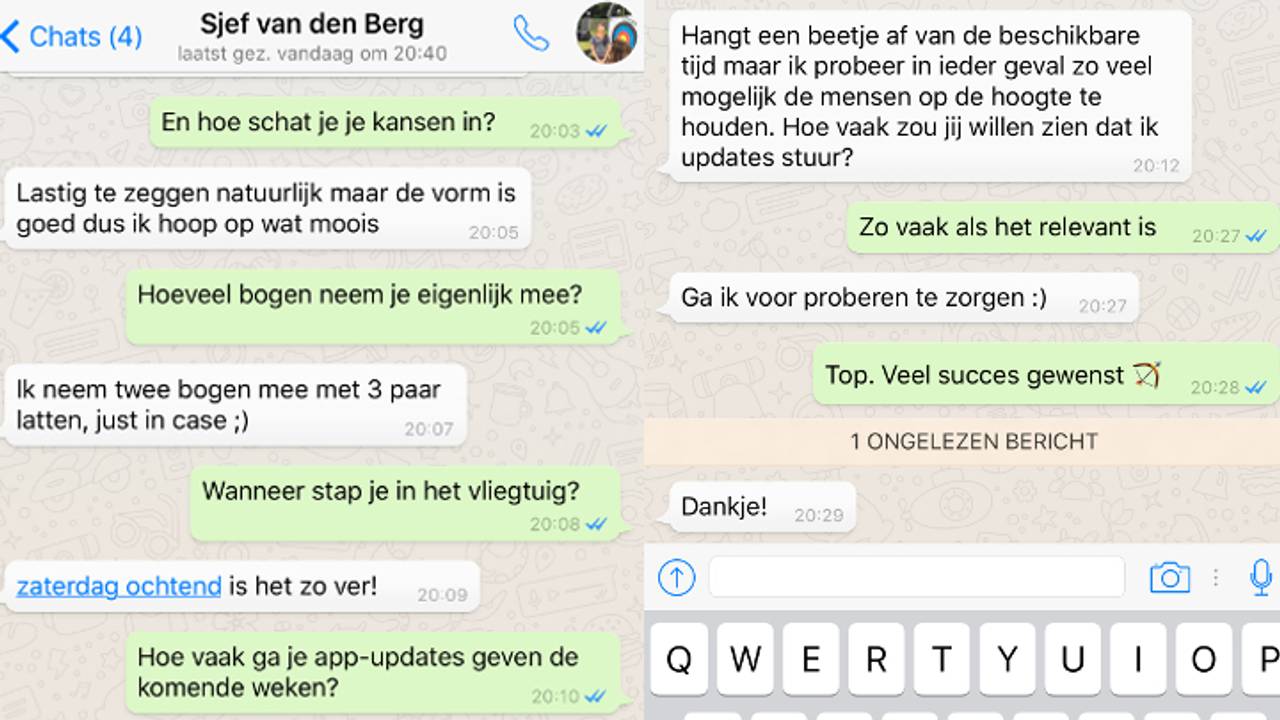 Appen met Sjef van den Berg.