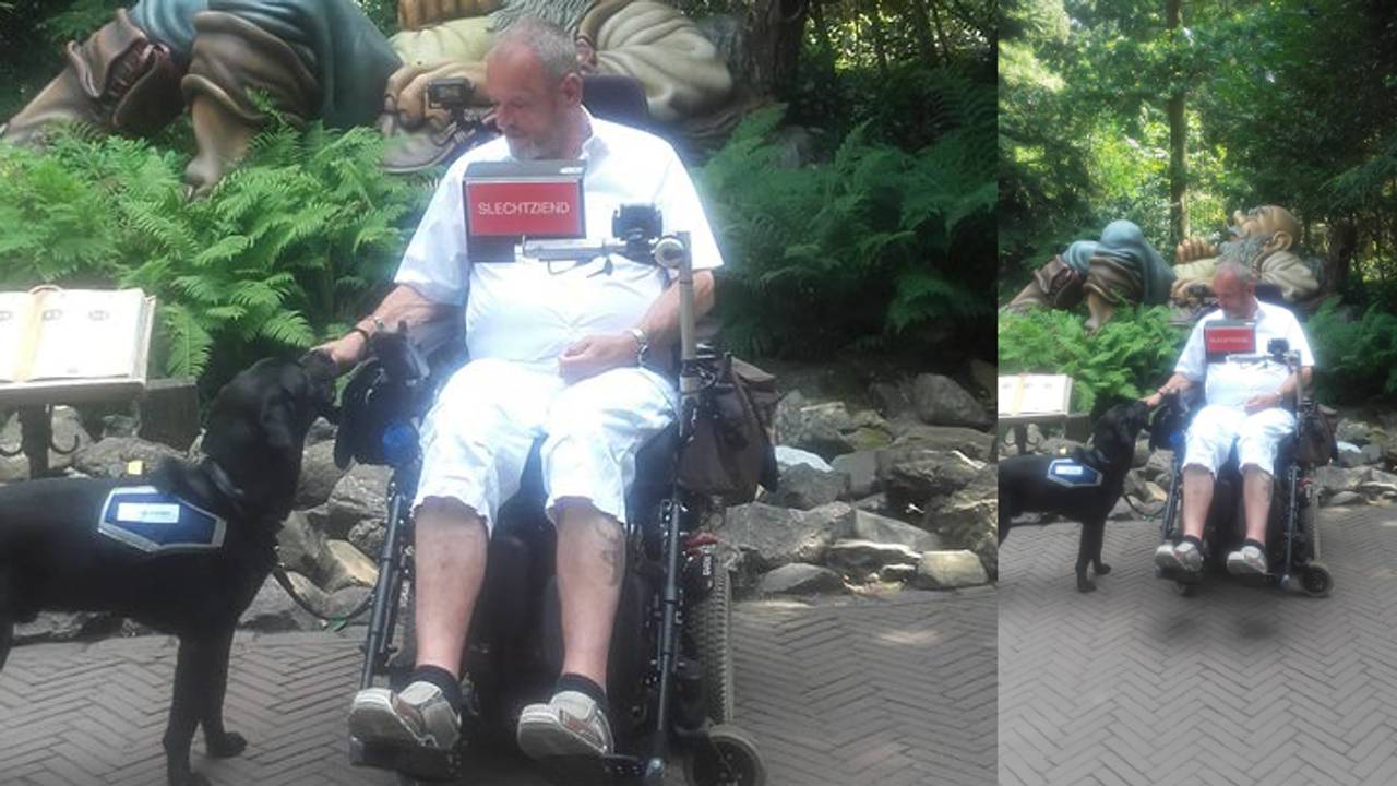 Ben Arends en hulphond Anton.