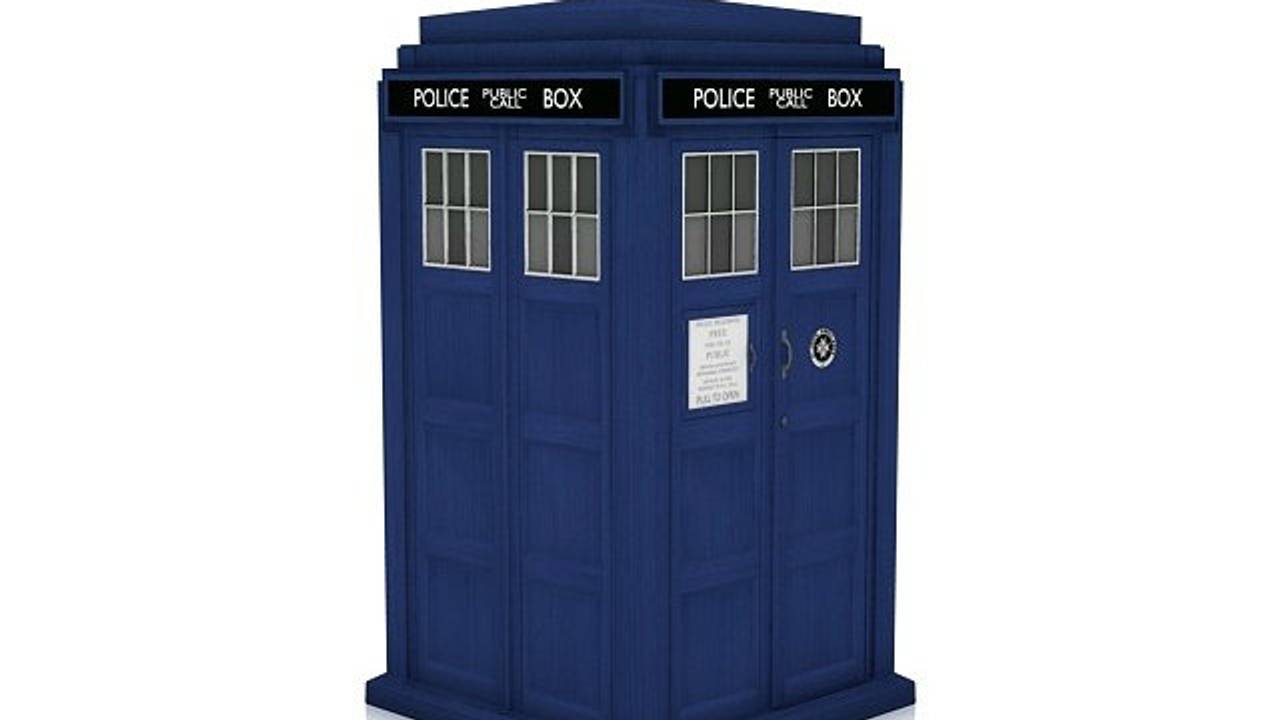 Zo ziet de TARDIS eruit. Een kopie stond in de Efteling.