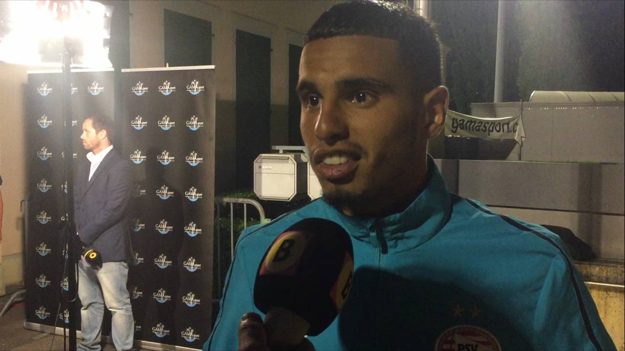 Adam Maher na de wedstrijd tegen Sporting Lissabon (foto: Paul Post)