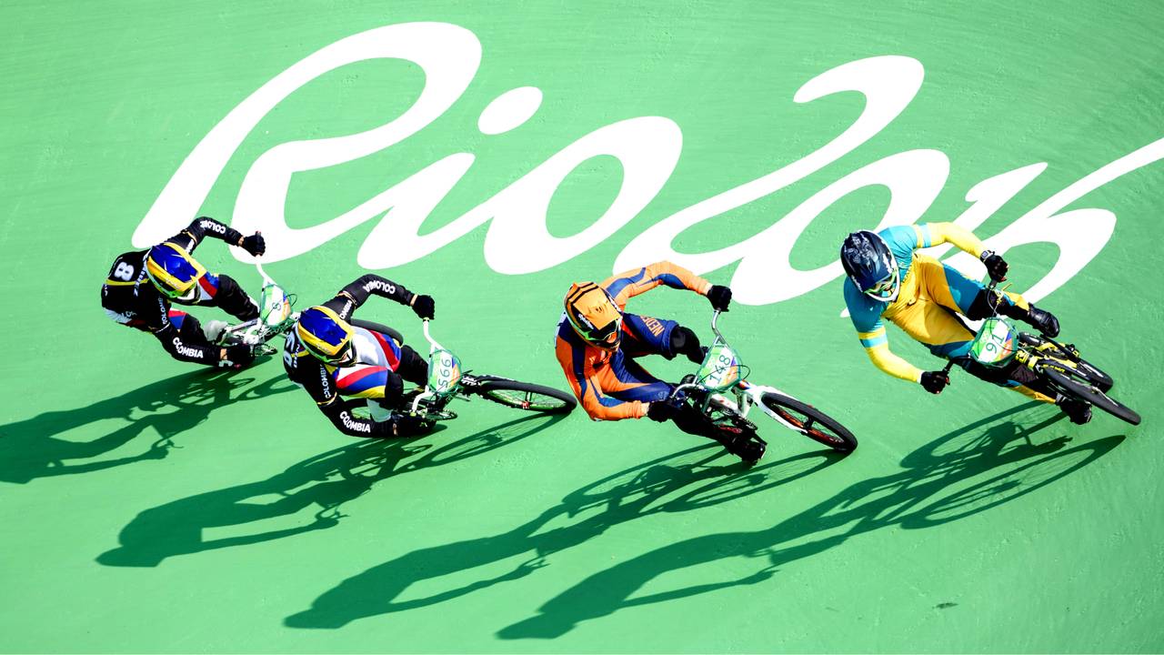 Twan van Gendt tijdens de kwart finale in Rio de Janeiro (foto: ANP)