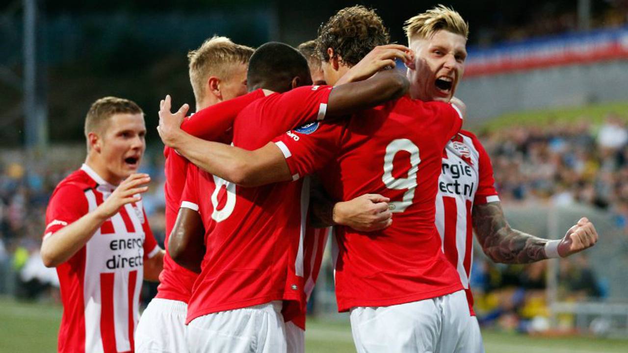 Vreugde bij Jong PSV na de overwinning op VVV. (Foto: PSV/Twitter)
