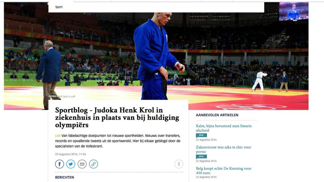 Even mocht Henk Krol zich judoka noemen.