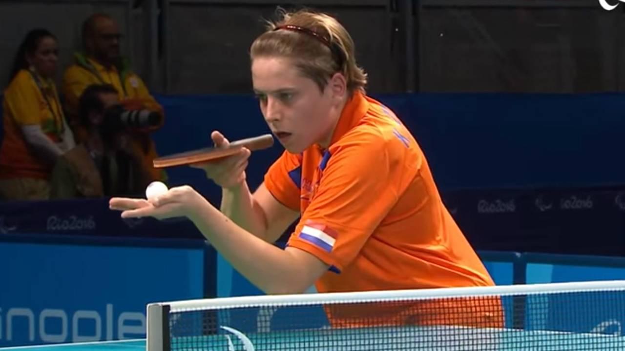 Kelly van Zon vlak voor haar briljante moment (bron foto: Youtube)