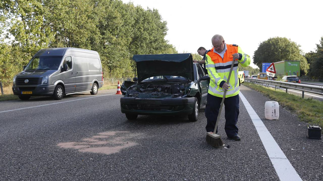 Kettingbotsing op de A4 (Foto: Thymen Stolk)