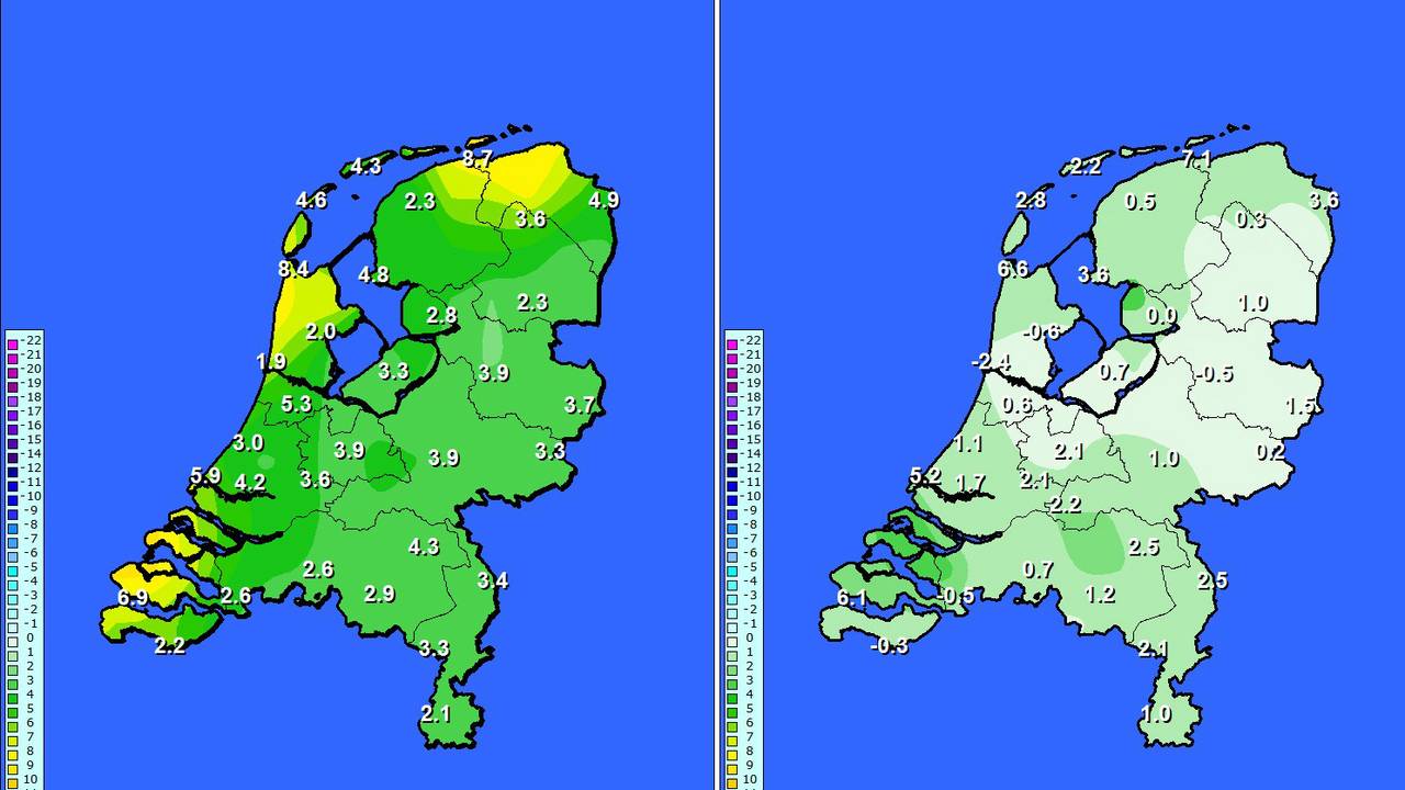 Woensdrecht koudste plek van Nederland: - 0,5 graden op klomphoogte
