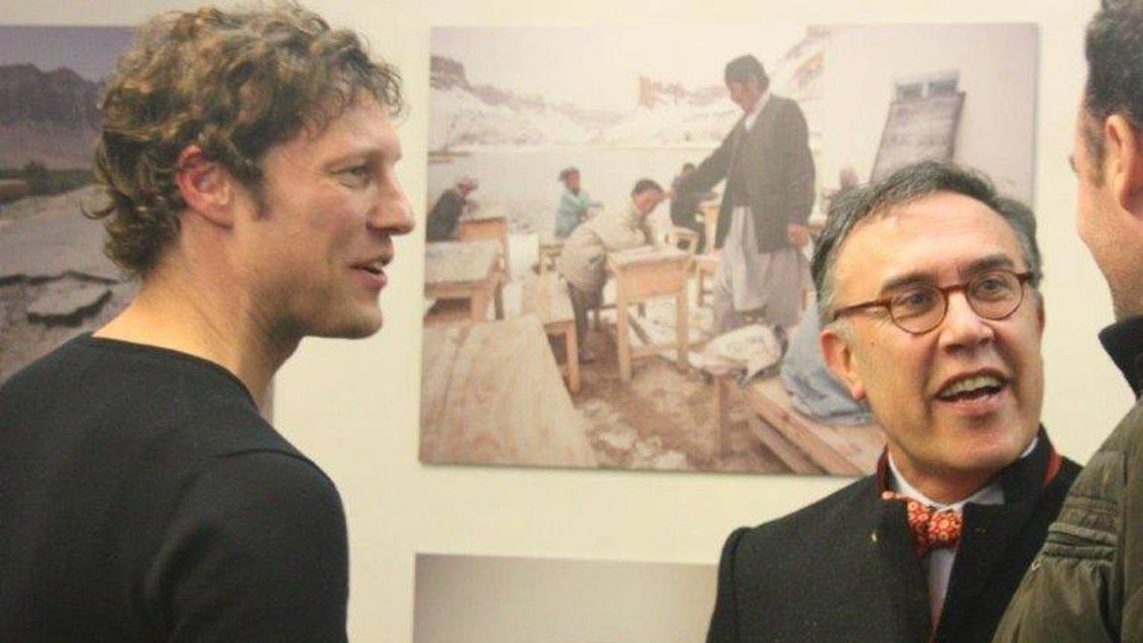 Jeroen Oerlemans tijdens opening tentoonstelling in 2013. (Foto: Vughts Museum)